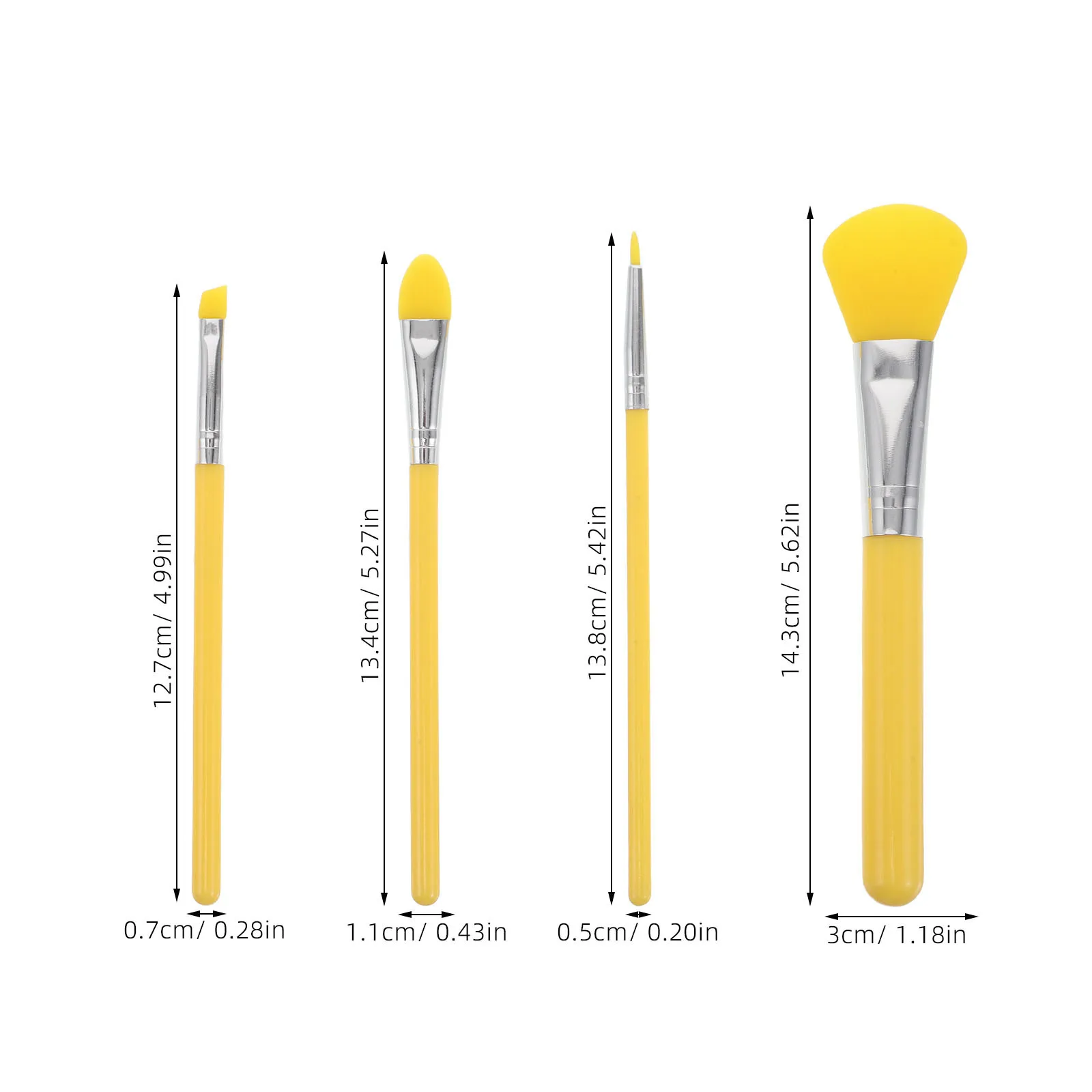 1Set Silicone Beauty Brushes Multifunctional Soft Travel Makeup Tools for Blush Eyeshadow Face Mask Applicator