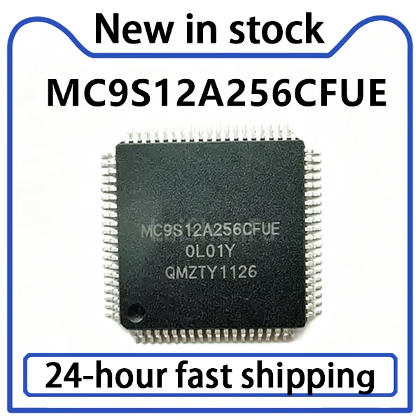 1PCS MC9S12A256CFUE 0L01Y MC9S12A256 QFP80 Automotive Microcontroller Chip IC
