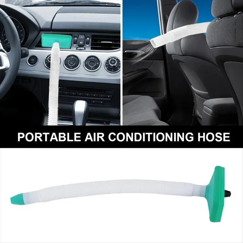 Car Air Conditioning Vent Extension Hose Telescopic Auto Universal Air Conditioner A/C Outlet Hose Green
