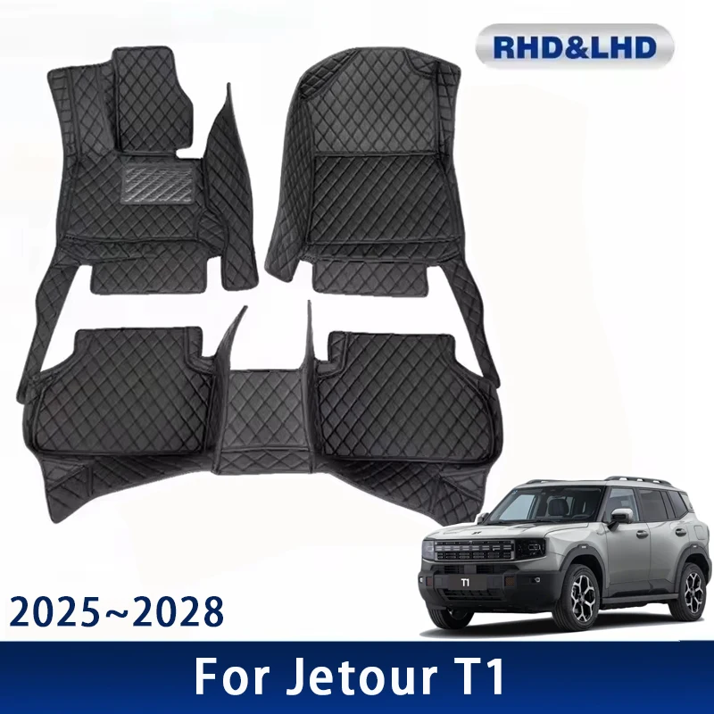 

Автомобильные коврики для Jetour Shanhai T1 Freedom 2025 2026 2027 2038, водонепроницаемые автомобильные подушечки для ног, аксессуары для интерьера
