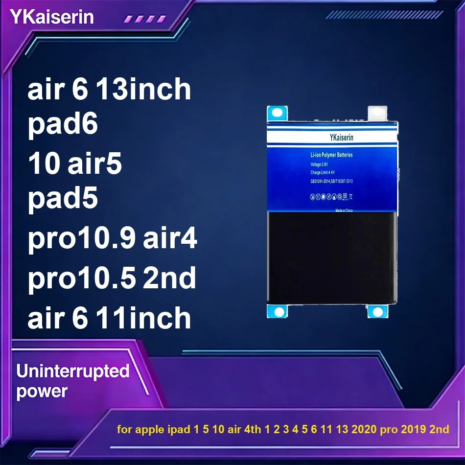 

Tablet Battery Safe PAD5 PAD6 pro10.9 AIR4 6400-11000mAh For Apple iPad 1 5 10 Air 4TH 1 2 3 4 5 6 11 13 2020 Pro 2019 2ND