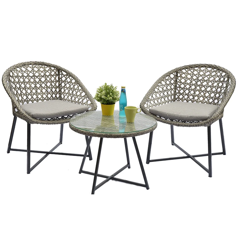 

Nordic Balcony Table And Chair Combination Three-piece Simple Outdoor Courtyard Leisure Hotel Open-air Cafe Table
