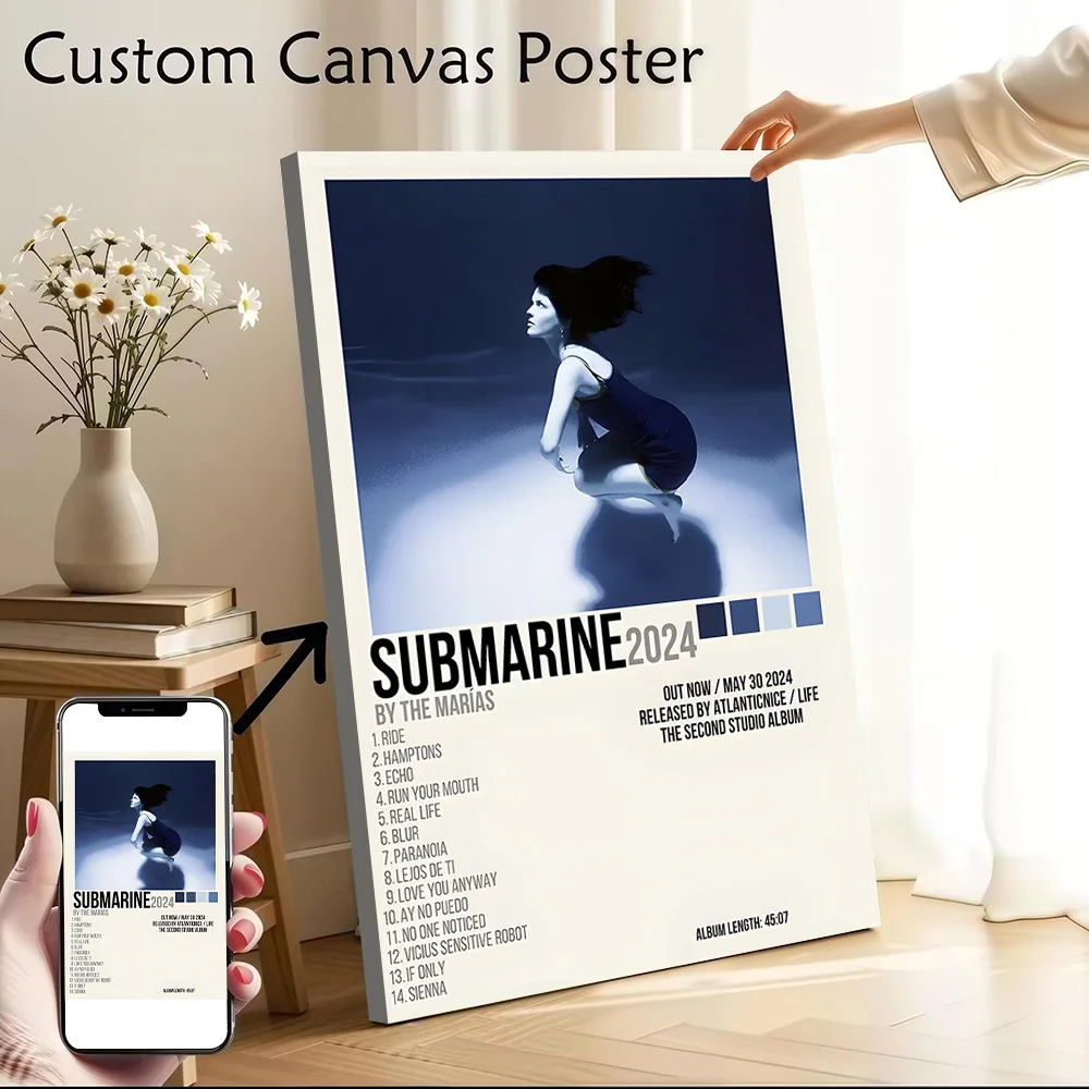 Submarine 2024 By The Marías Album Printed Canvas Poster Personalized High Quality Wall Art Paintings for Luxury Decoration Room