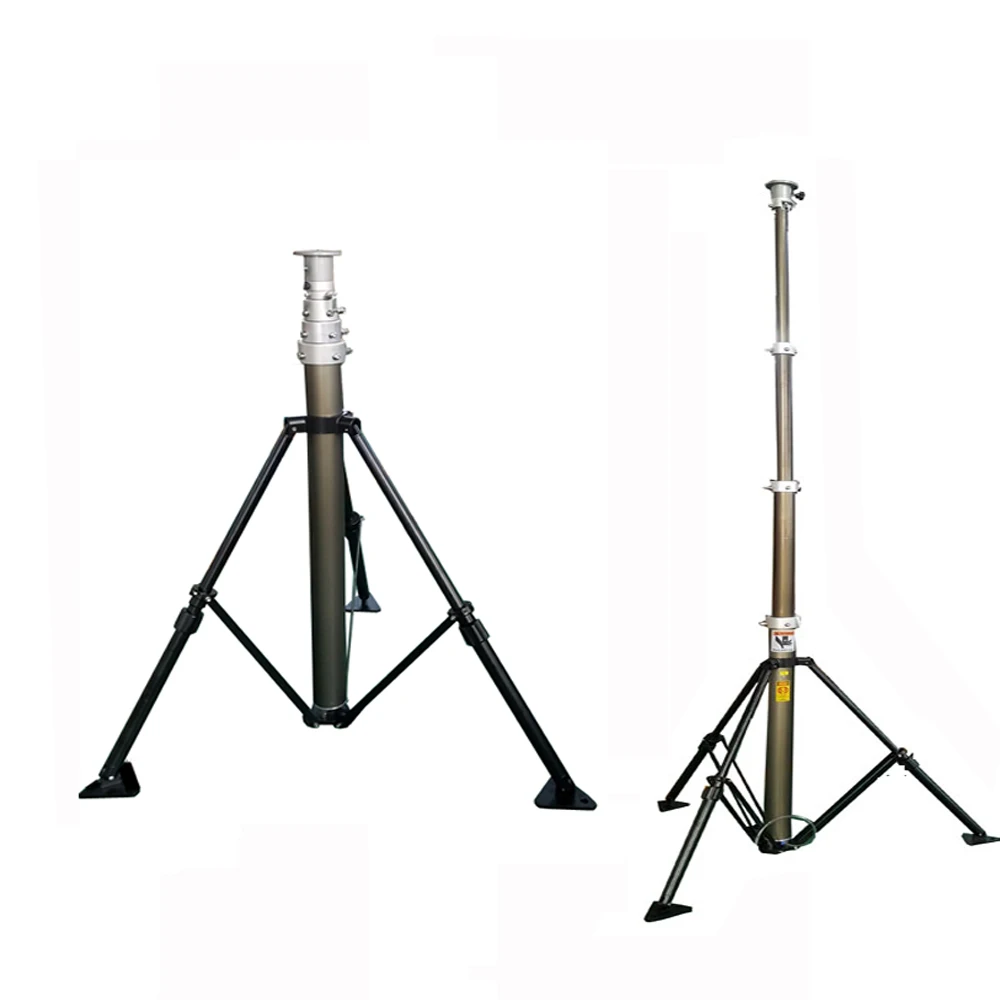 6m portable telescopic mobile lighting mast for emergency use