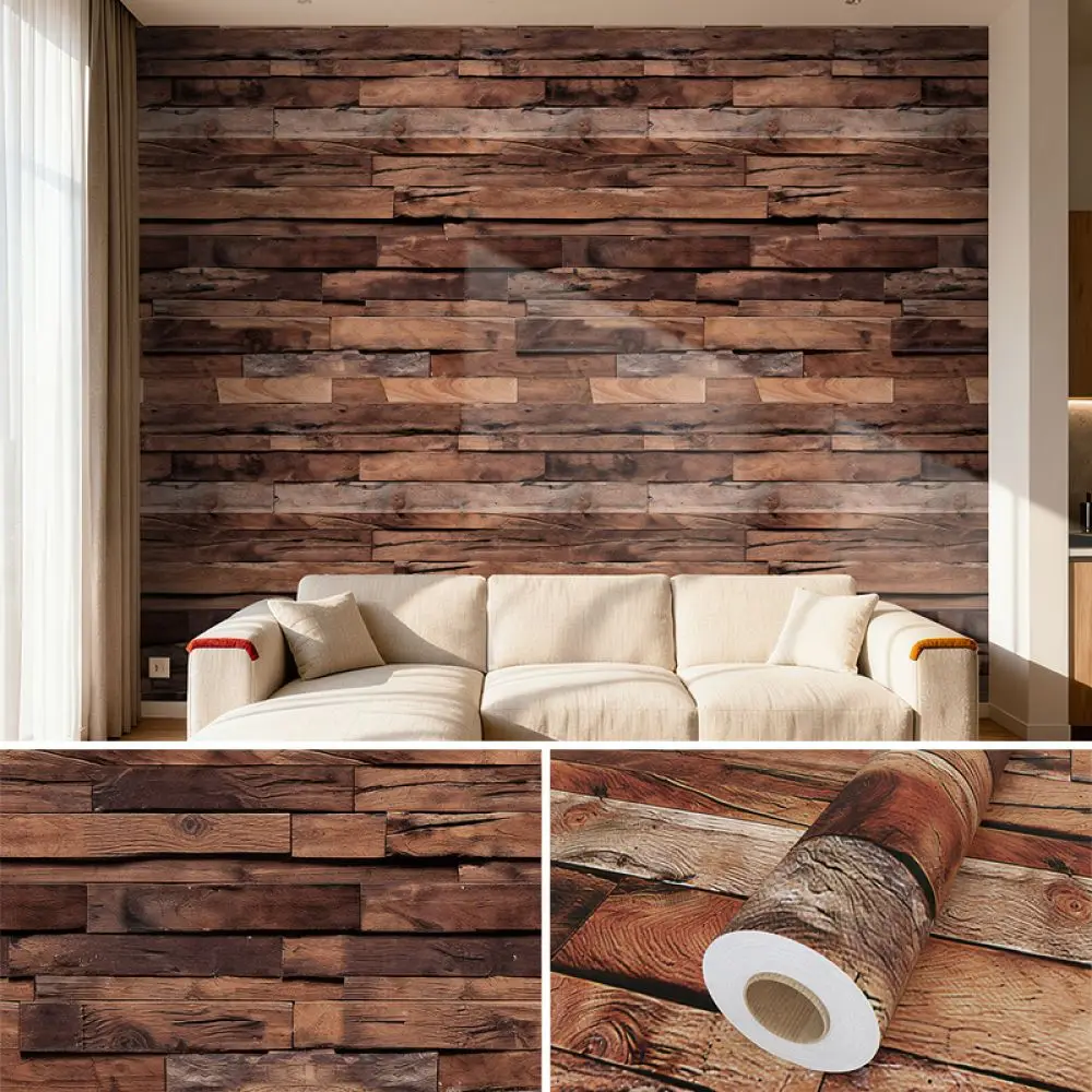 Peel And Stick Wallpaper Vintage Brick Design PVC Mural For Bedroom Interior Decor Living Room Wall Covering Background