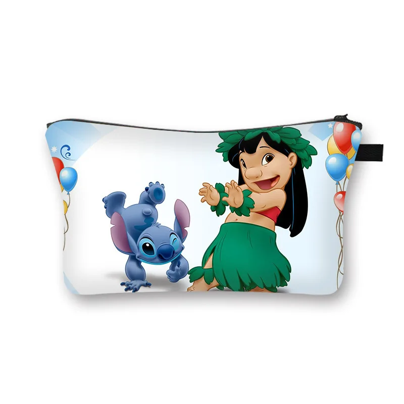 Trousse de maquillage Stitch pour filles, sac de rangement de cosmétiques de grande capacité, trousse de toilette multifonctionnelle de dessin animé pour enfants, cadeaux mignons, nouveau