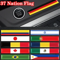 8.5cm x1.5cm 5pcs 3D Epoxy Car Motorcycle Accessories Sticker Brazil Argentina Colombia Israel Italy Greece National Flag Emblem