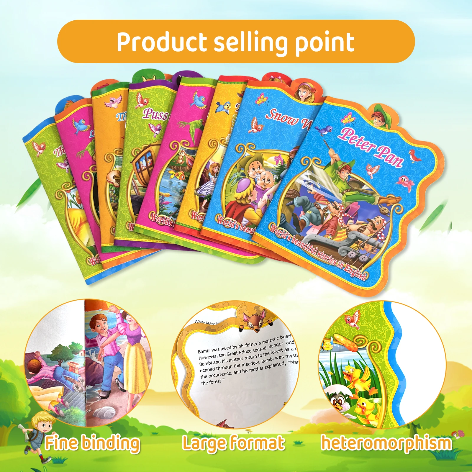 A Set Of Eight Arabic Children's Fairy Tale Books Libors Bedtime Reading Educational Enlightenment Preschool Education Gift