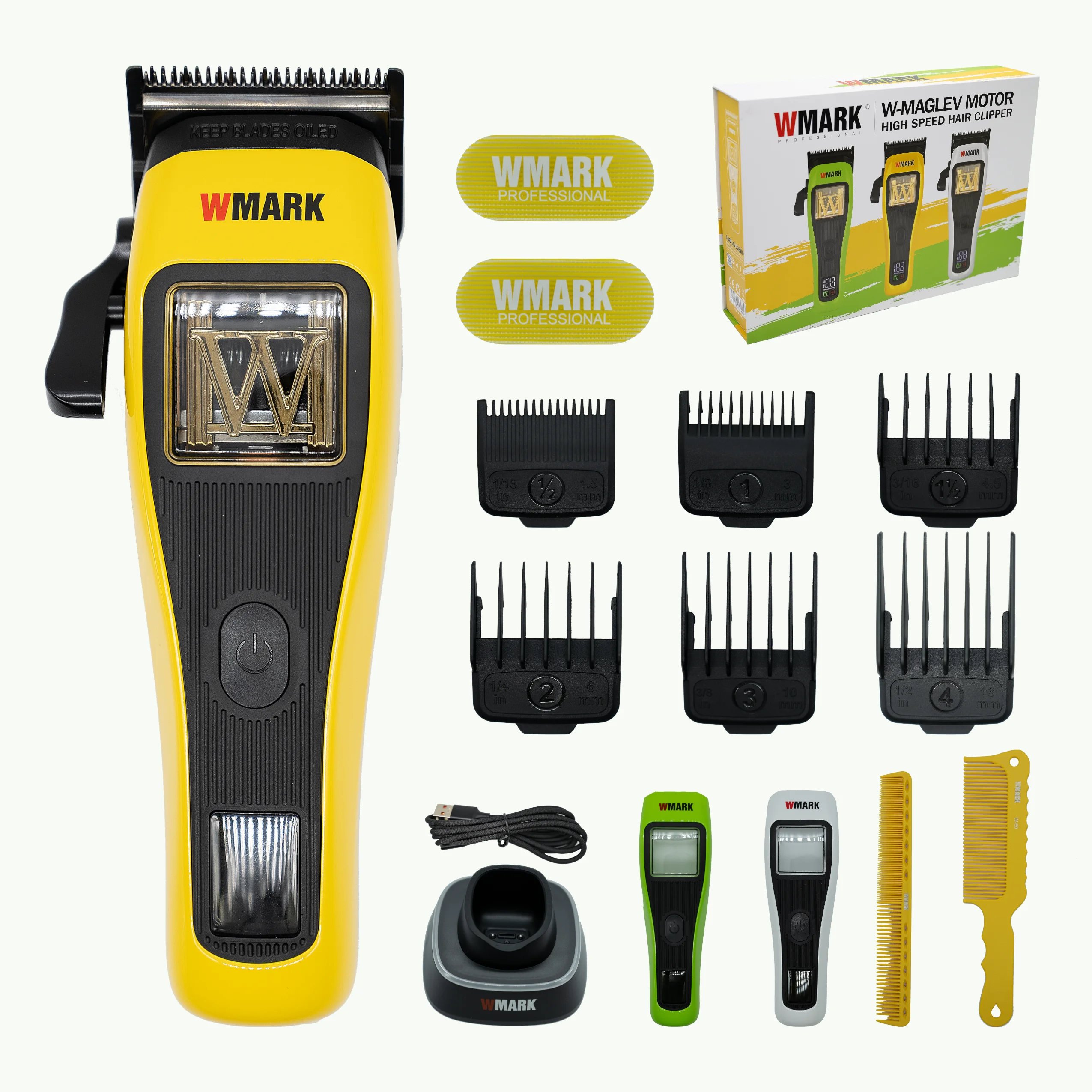 Professional Hair Clipper WMARK NG-X1 Plus 10000RPM Vector Motor DLC Fade Blade 3000mAh Cordless Barber Clippers USB-C Charging