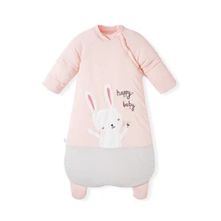 Baby Sleeping Bag Detachable Sleeve Pure Cotton Kick Proof Autumn and Winter Kids Bed Pajamas