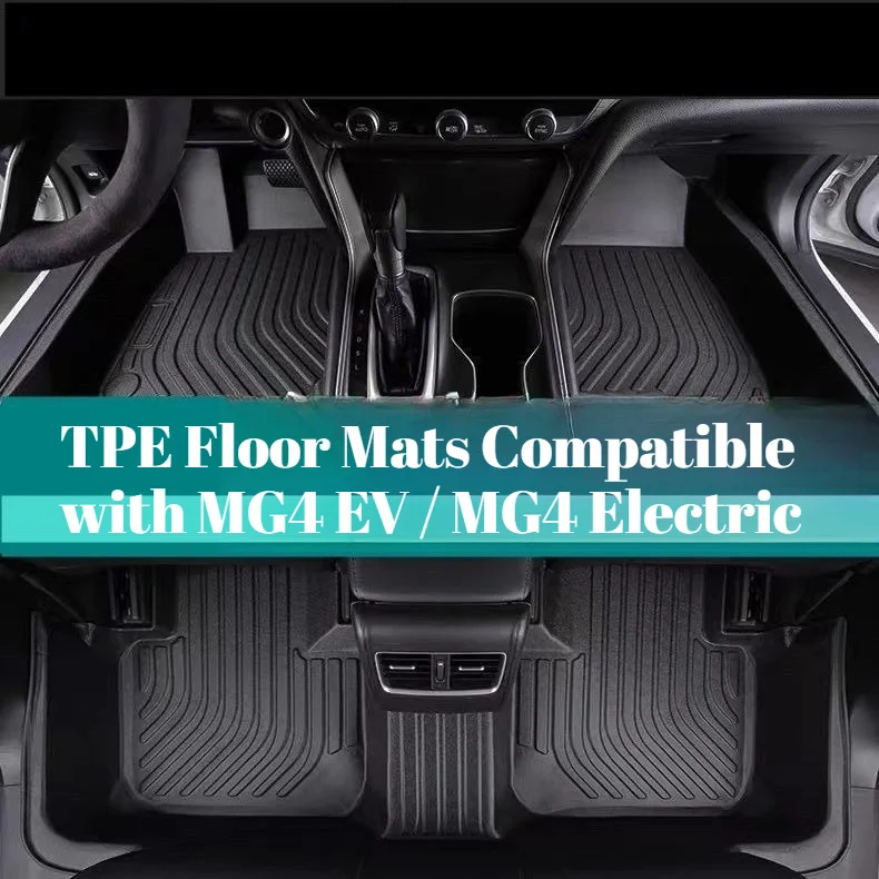 Tapetes de Carro TPE para Modificação Interna, Acessórios Antiderrapantes e Resistentes ao Desgaste, Compatíveis com MG4 EV/MG4 Elétrico 2ª Geração 20