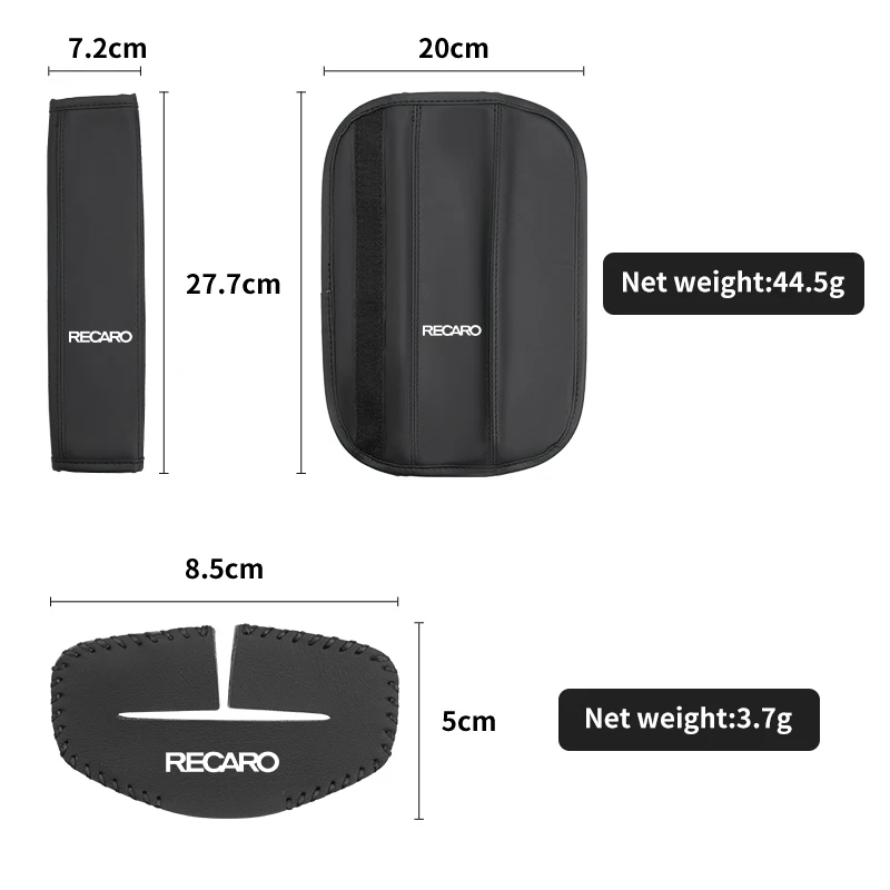 Car Seatbelt Shoulder Cover Belt Buckle Mat Padding Pads Accessories For Recaro Racing Accessories Interior