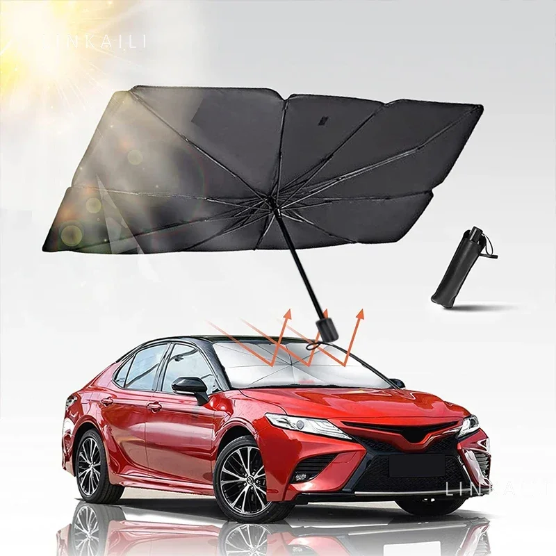

Car Sun Shade Protector Parasol Auto Front Window Sunshade CoversSun Protector Interior Windshield Protection Accessories