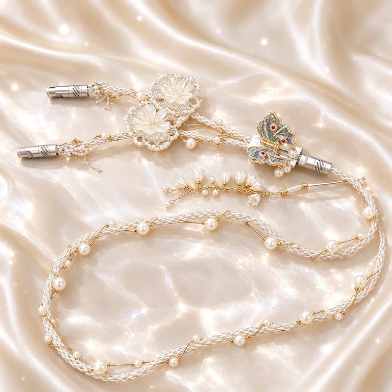 Beauty Tears Theme 8k Aviator Cable Handmade 1-to-2 Single Mechanical Keyboard Luminous Cable Custom Diy Girl Decorative Cable