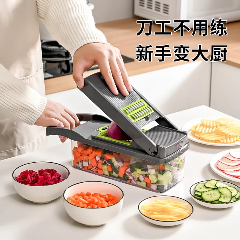 

Multifunctional Vegetable Cutter Onion Grater Potato Chopper Carrot Slicer Kitchen Accessories Shredders Slicer With Basket