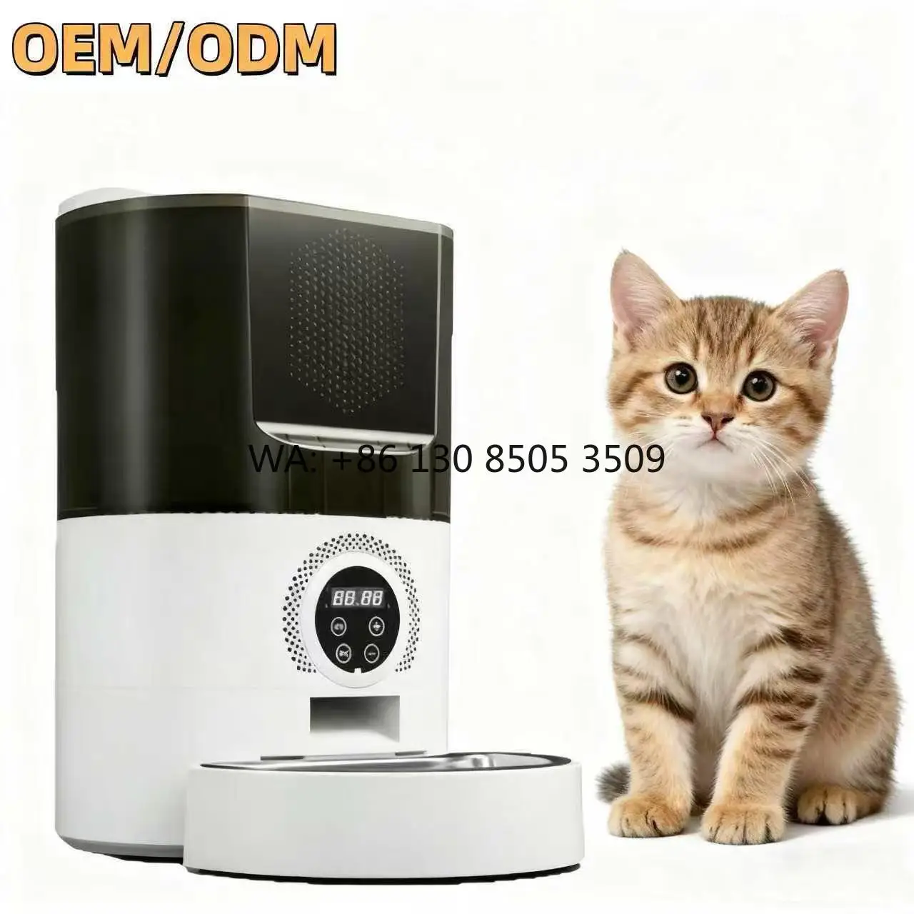 

Automatic Electric Eco-friendly Waterproof IPX5 Pet Feeder 5L Big Storage Solid Stainless Steel Bowls Dogs/Cats Real-time Video