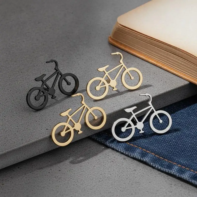 1Pcs Bicycle Shaped Brooch Trendy Cycling Lapel Pin Anti-Oxidation Metal Decor for Outdoor Clothing Hat Camping Trip Accessory