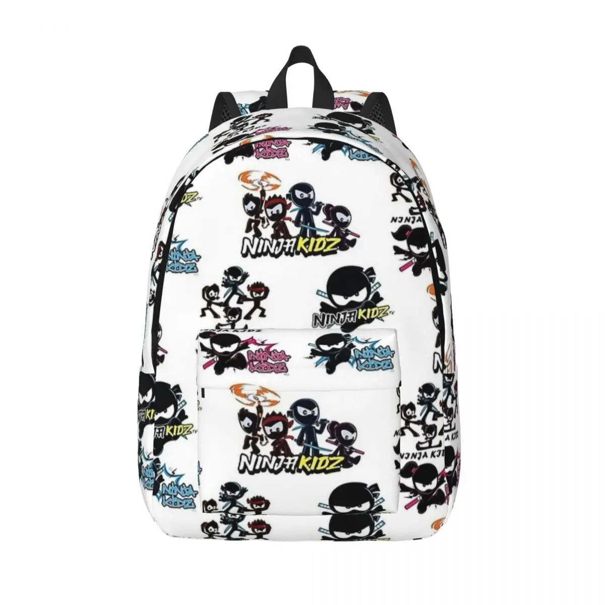 Ninja Kidz Cartoon Pack pour adolescents, cartable d\'école étudiant, sac à dos en toile, sac à dos du collège avec poche