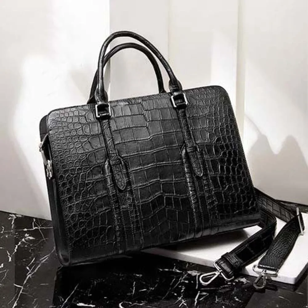 gete crocodile skin  Men bag  briefcase  leisure business affairs  men crocodile handbag  high-capacity  male Computer bag