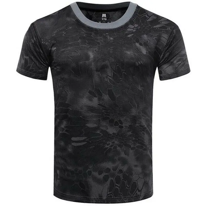 Men T Shirt 3d Print Short Sleeve Army Camouflage T Shirts Casual Round Neck Oversized Camo Tee Top Streetwear image 4