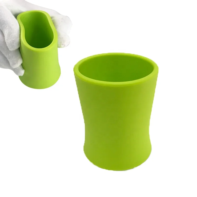 Copo de água de silicone comestível do bebê, não tóxico, fácil de limpar, ecológico, copos portáteis, design moderno, novo