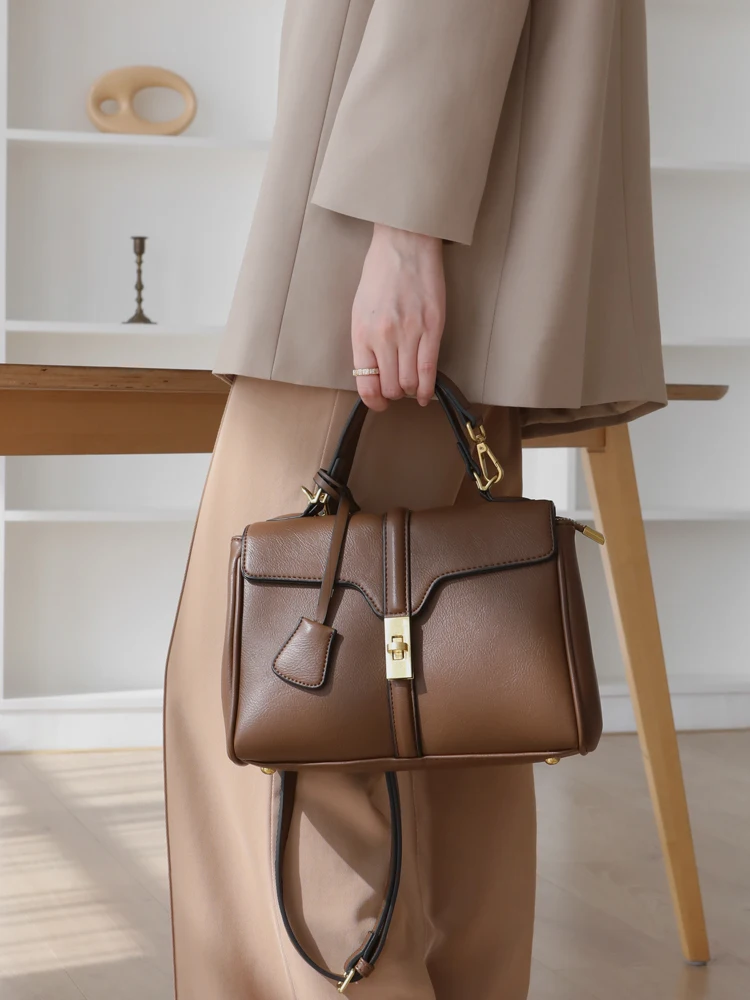 

Вместительная женская сумка для поездок на работу, стильная винтажная сумка через плечо для офиса, модная новинка 2026 года