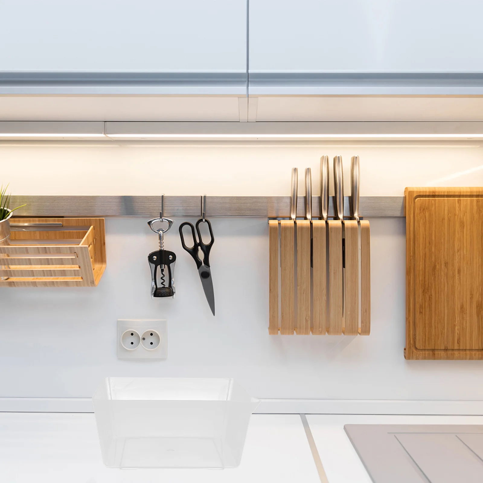 2 Pcs Electronic Scale Tray Digital Kitchen Scales Stackable Balance Pan Bowl for Body Weight Acrylic Trays Storage