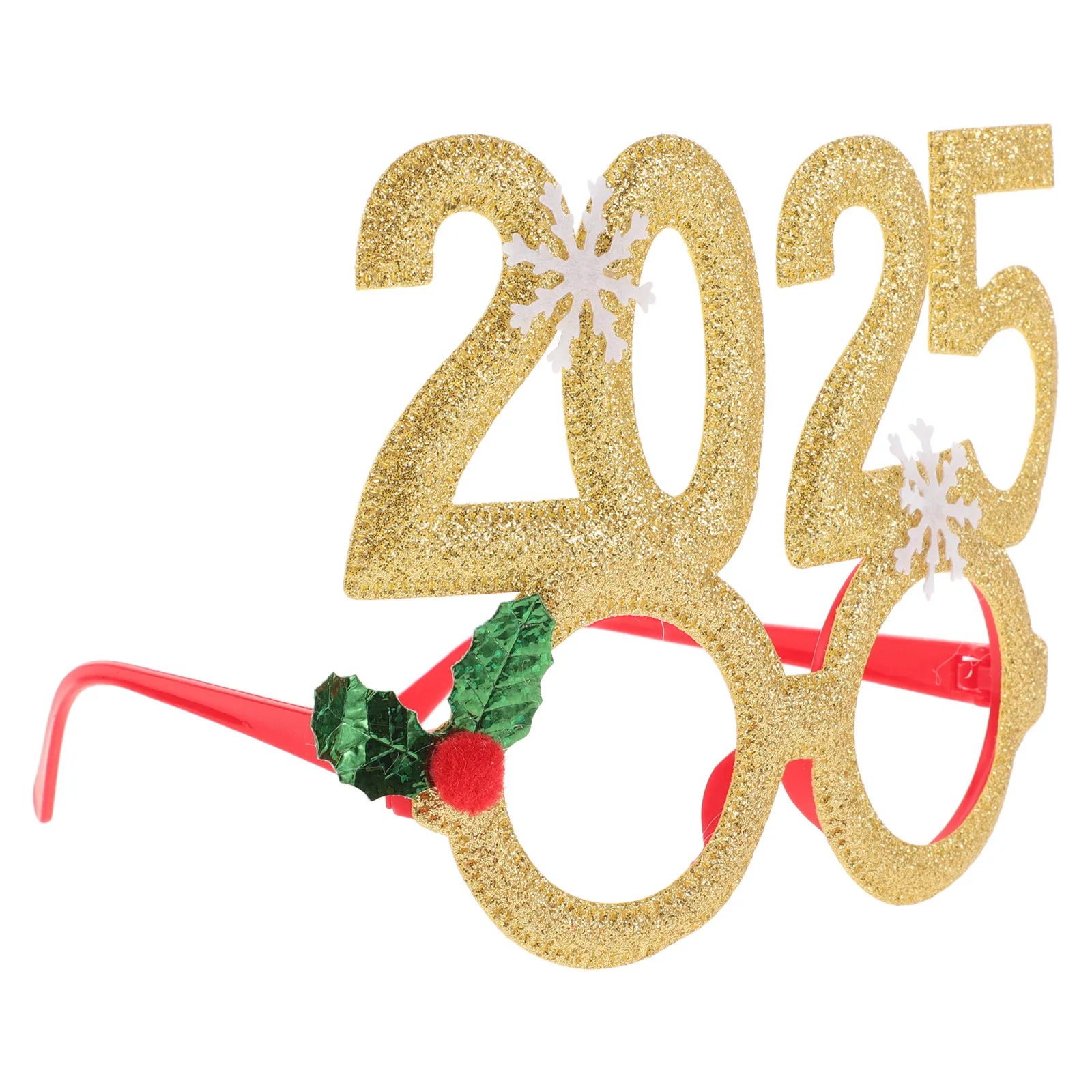 2025 Number Christmas Eyeglasses Frames Xmas Party Glasses Props Photo Booth Festive Decor Holiday Celebration Accessory
