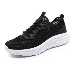 MAEDEF Summer Men's Casual Flats Shoes Hollow Mesh Sneakers Men Trendy Lightweight Gym Shoe Lace Up Breathable Mens Trainers Men