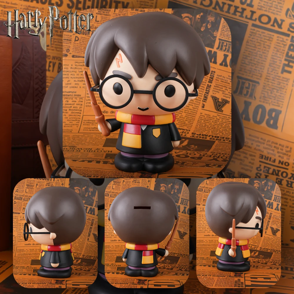 Hucha de PVC con Licencia Oficial de Harry Potter, Figura Coleccionable, Caja de Ahorros, Decoración para el Hogar, Organizador de Escritorio