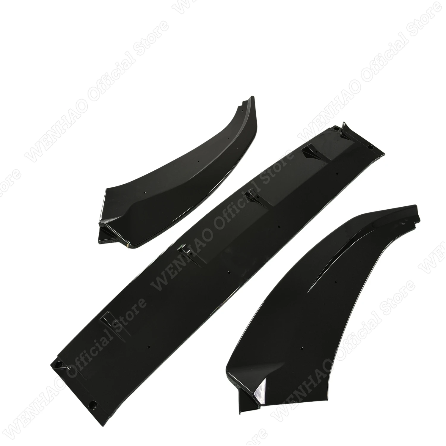 3Pcs ABS Gloss Black Car Front Bumper Spoiler Lip For Volkswagen VW Caddy MK4 2020 2021 2022 2023 2024 2025 Appearance  Auto Kit view 5