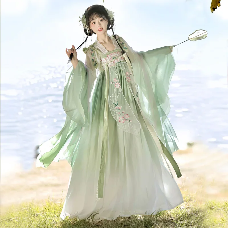 Ancient Traditional Chinese Women Hanfu Dress Fairy Folk Dance Tang Dynasty Princess Outfits Chinese Style Carnival Cosplay