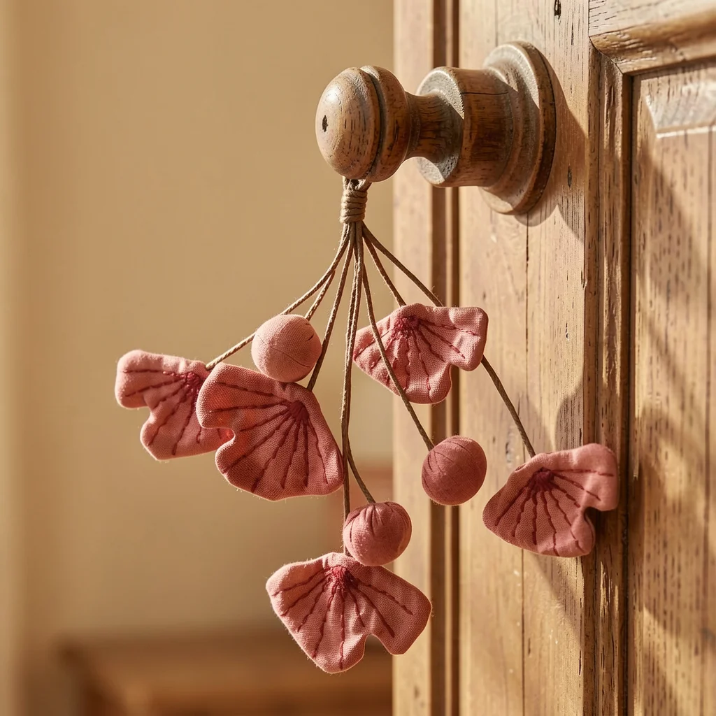 Embroidered Leaf Bag Charm Layered Handbag Decoration Charm Ginkgo Leaf Bag Charm Lightweight For Backpacks Handbags Keys