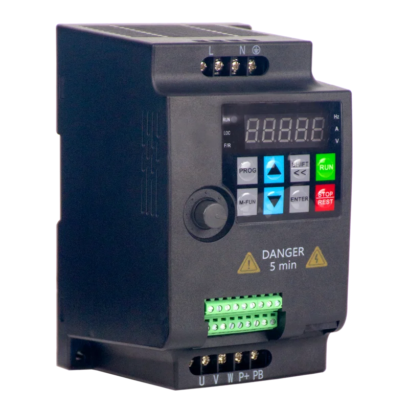 HANGCHENG 220V Single Phase V/F Control IP20 Inverter Drive Converter 0.75KW 1.5kW 2.2kW Light Load