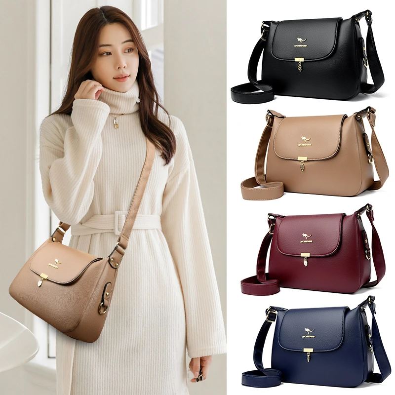 2024 Women Luxury Large capacity Messenger Bag Fashion Female Shoulder Crossbody Bag Designer Handbag High Quality Leather Totes