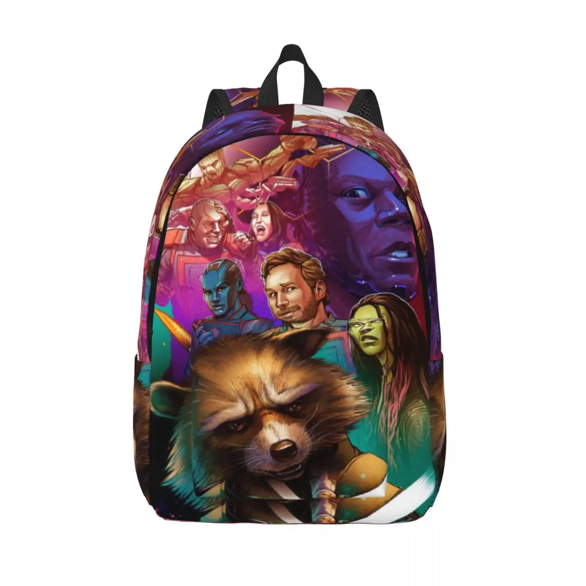 

Custom 3D Printing Guardians Of The Galaxy Vol 3 Fanart Canvas Backpack for Girls Boys School College Travel Bags