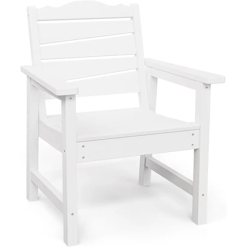 

Eco-friendly Poly Lumber Patio Chairs with Ergonomic Design, Supports 400lbs, Ideal for Outdoor Dining, Garden, Porch, and Backy