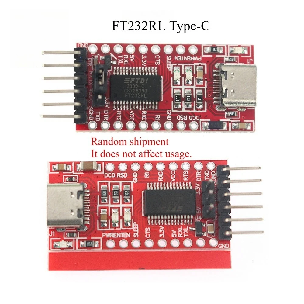 Original FT232RL USB To TTL Serial Adapter Module Type-C/Mini Micro USB 3.3V 5V Level FT232RL Module USB TO TTL 232 for Arduino