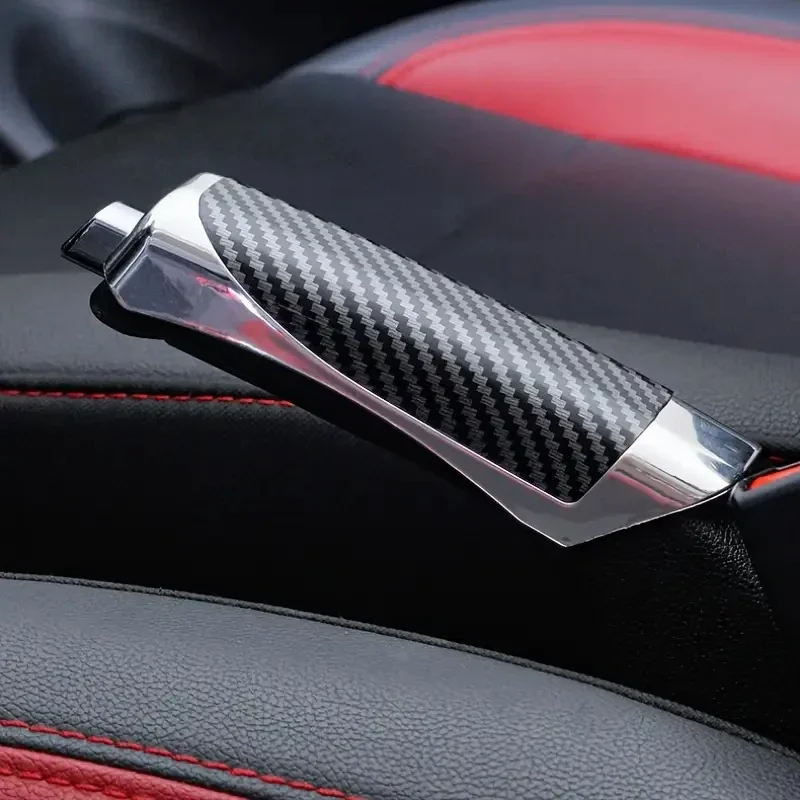 

Universal Car Handbrake Cover Protective Cover Wooden Carbon Fiber Decorative Handbrake Shell ABS Smooth Interior Accessories