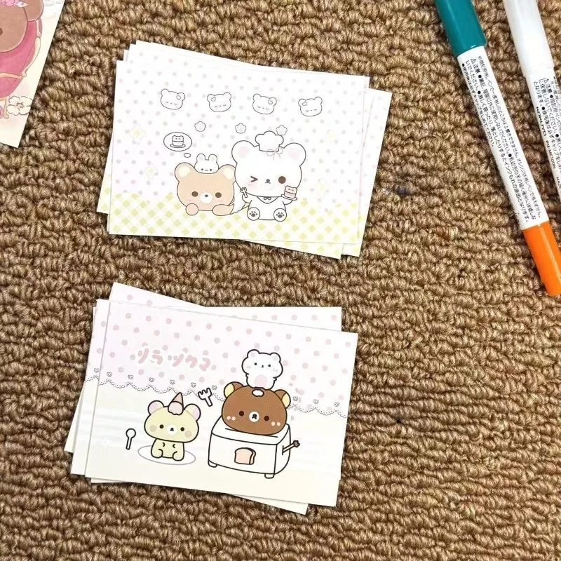 Rilakkuma cute cartoon message card ins high-value greeting card postcard message blessing card paper hard cardboard