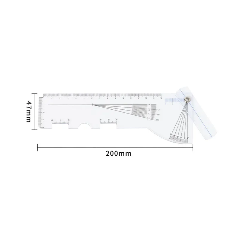 1Pcs Muti-functionl Auxiliary Eyeglass Adjustment Measuring Tools PD Oblique Angle Ruler Optometric Tool