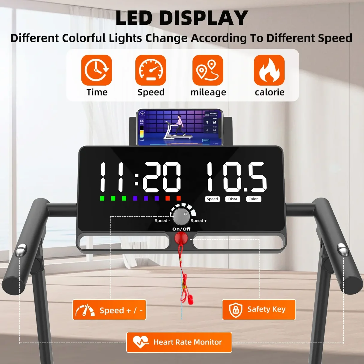 STLF RS معدات الصالة الرياضية المنزلية وسادة المشي آلة الجري العالمية الكهربائية القابلة للطي للاستخدام المنزلي مشاية #5
