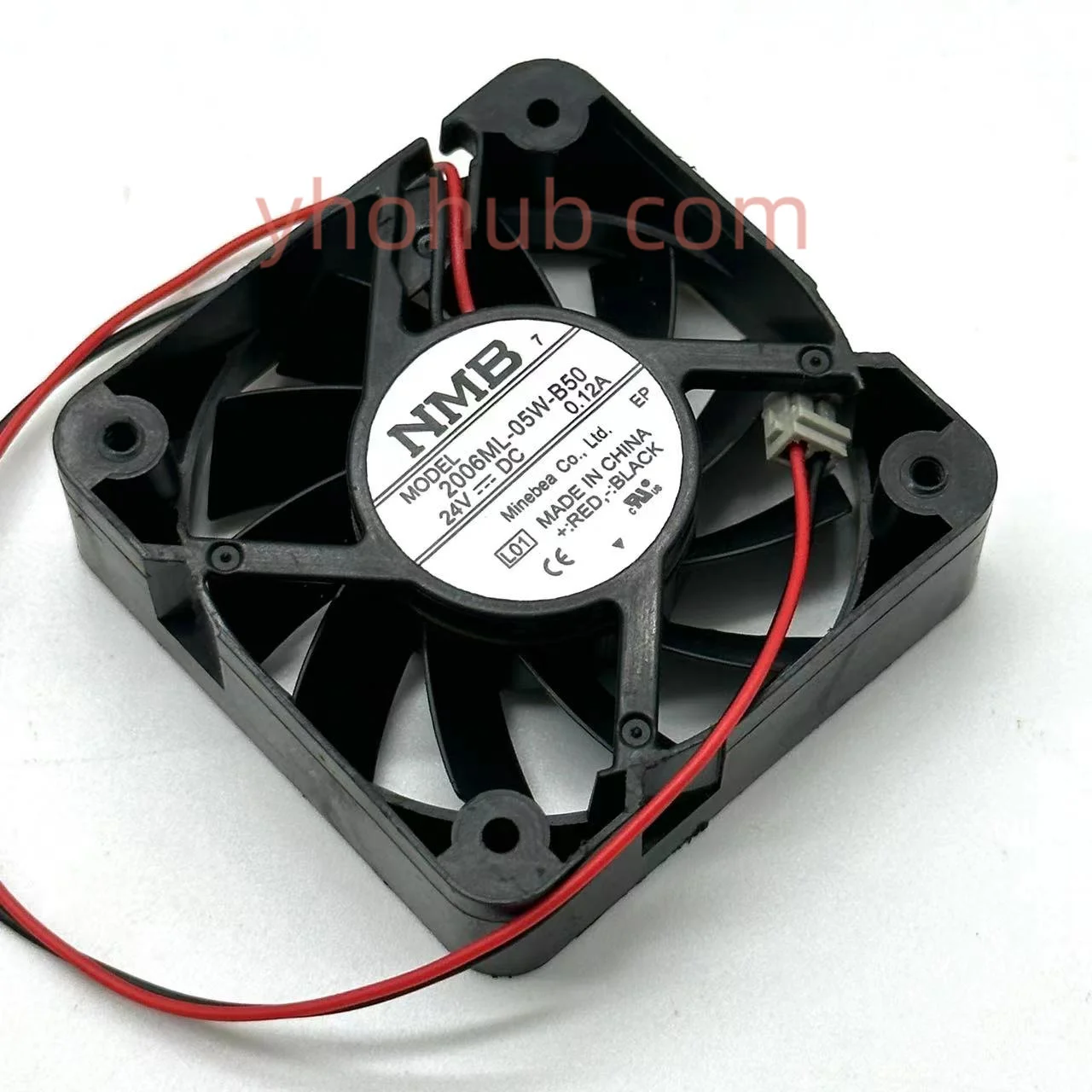 NMB-MAT 2006ML-05W-B50 L01 DC 24V 0.12A 50x50x15mm 2-Wire Server Cooling  Fan