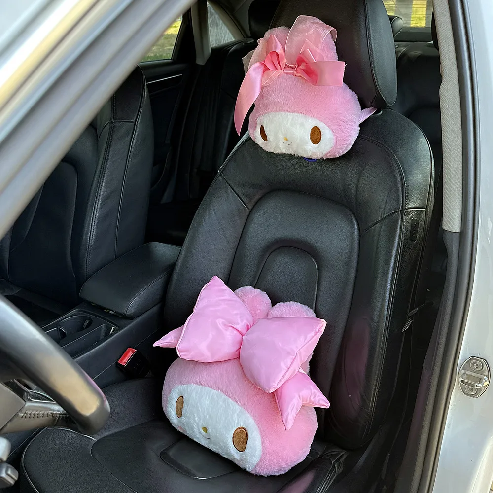 Melody Car Neck Pillow Memory Foam Protective Lumbar Back Support Breathable Car Headrest Cushion Relieve Stress Car Seat Pillow