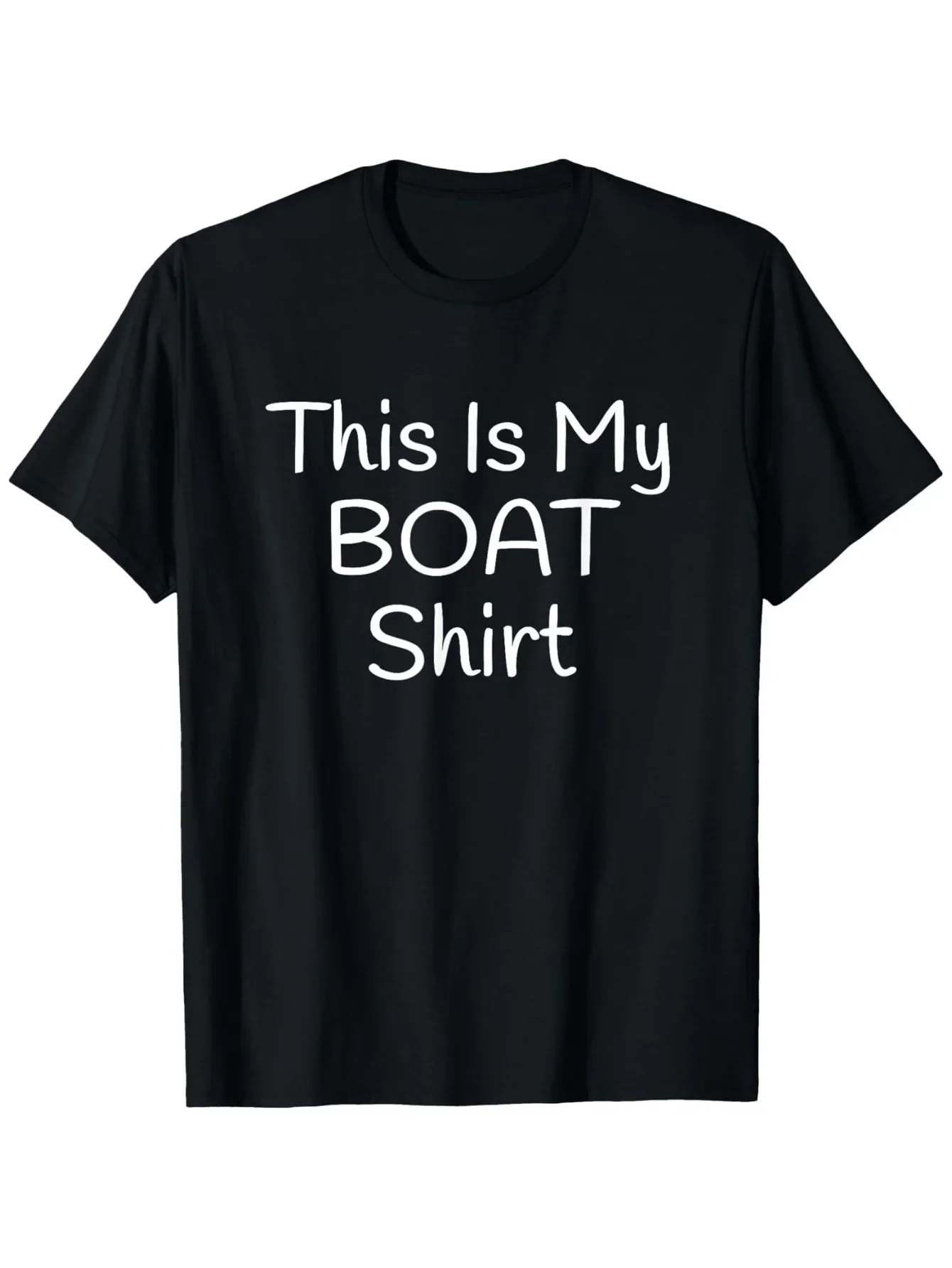 Fun Nautical Theme T-Shirt | This Is My Boat Design Short-Sleeve Crew Neck Shirt, Suitable For All Seasons, Easy To Wash, Ideal For Boating, Fishing, Sailing, And Casual Beach Wear