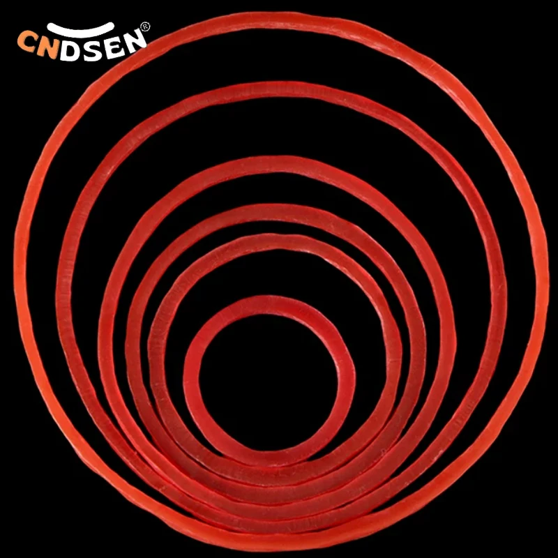 High Elastic Red Rubber Bands  Dia 19/25/40/50mm Stretchable Rubber Bands