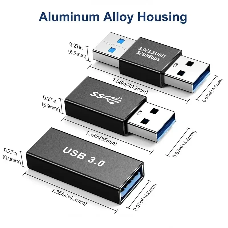 NNBILI Universal USB3.2 OTG Typ C Adapter USBC Stecker auf USB-A Stecker Buchse Konverter für MacBook Huawei Samsung Xiaomi Stecker – Detail 10