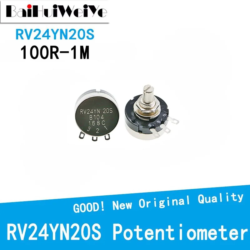 1 Buah Potensiometer RV24YN20S B101 B103 B102 B104 B202 B501 B502 B504 RV24YN20 Potensiometer 1K 2K 5K 10K100K 500K 100 500 Ohm