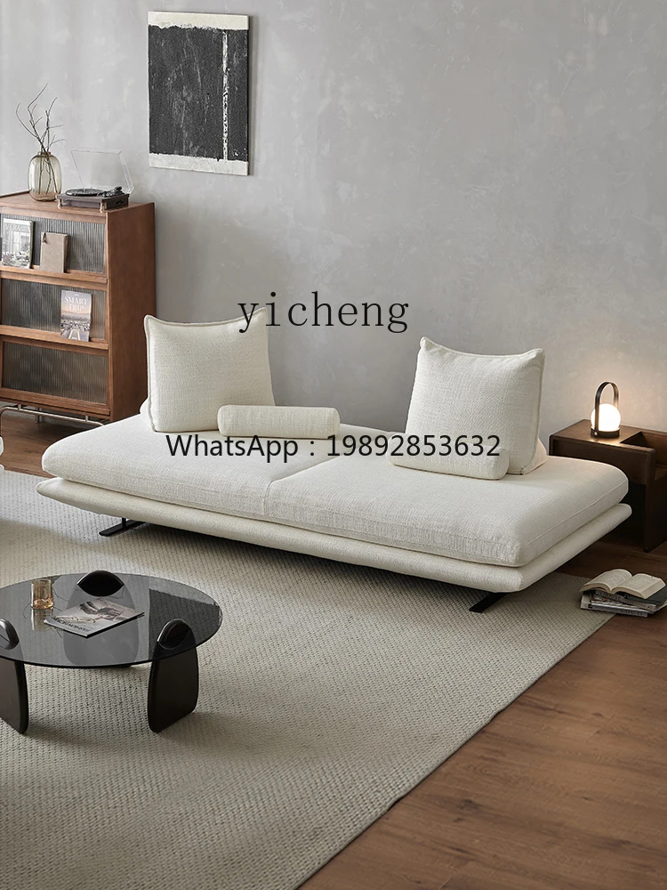AB  Sofa Large and Small Apartment Living Room Minimalist Prado Three-Person Straight Row Fabric Sofa