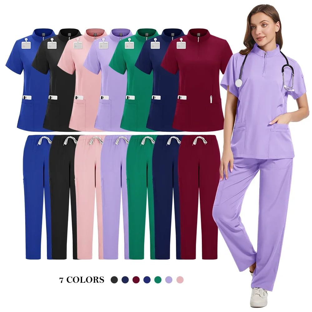 

Dental clinic sandpaper set beauty salon hospital surgical gown medical uniform female work uniform doctor and nurse accessories